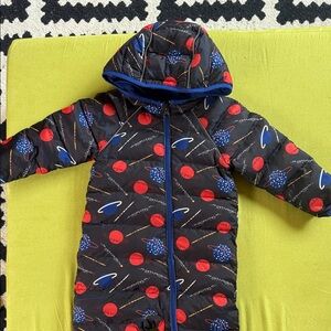 Hanna Andersson Space Print Snowsuit 18-24m Like New